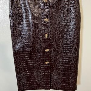 Faux alligator skirt